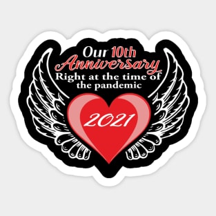 10th Anniversary Pandemic 2021 winged lovers Sticker